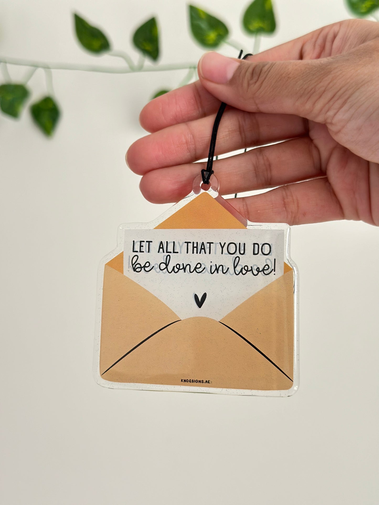 Let all that you do, be done in Love - Car Hanging.