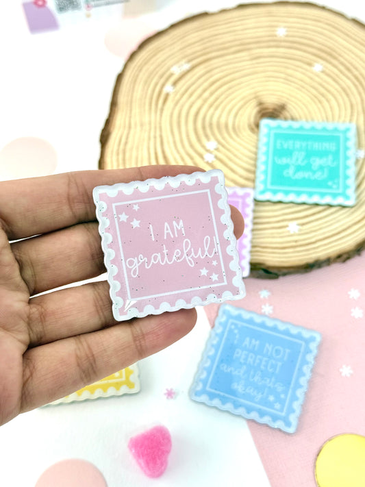 I am grateful - Acrylic Mini Magnet
