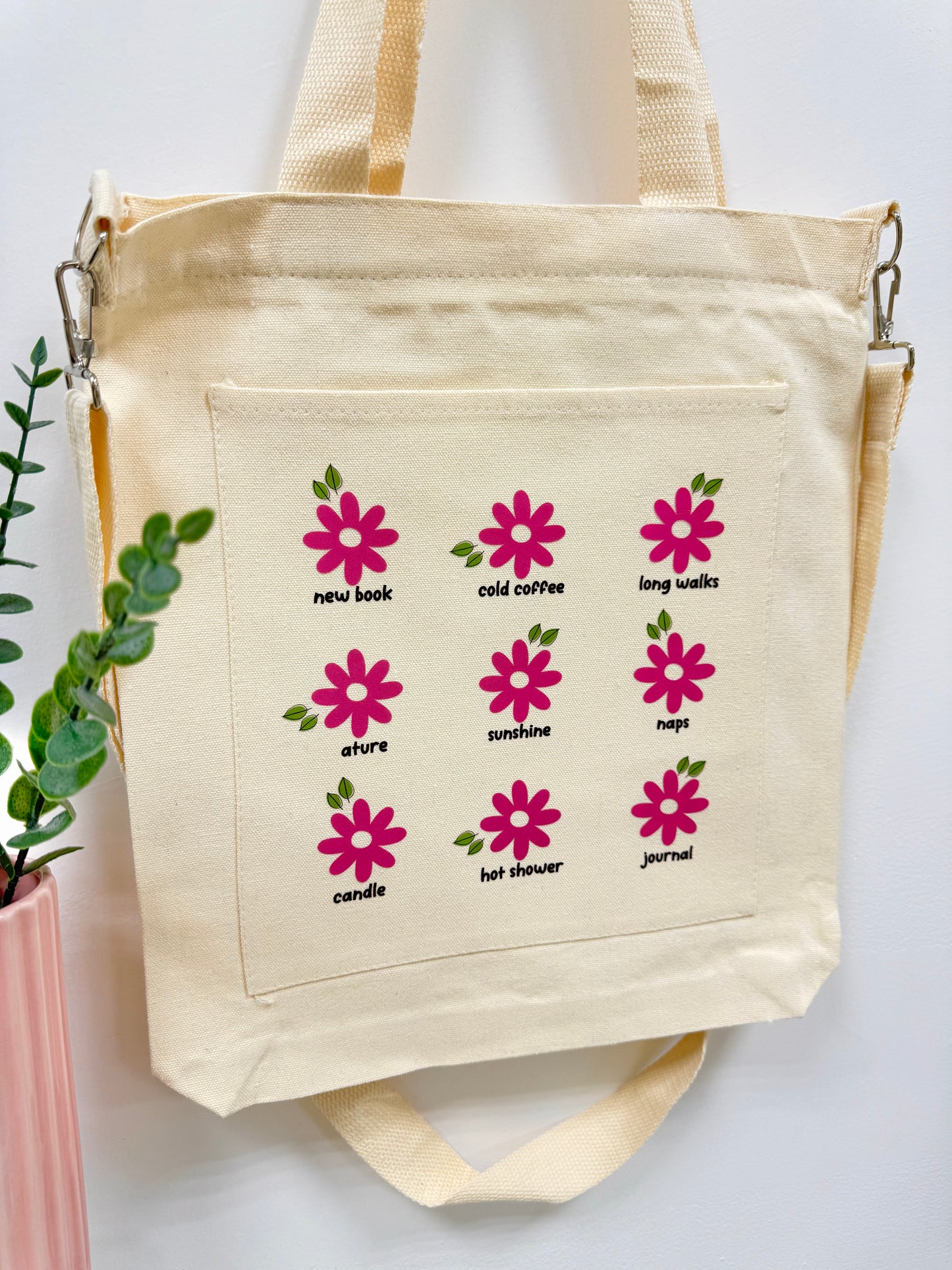 Pink daisies - Sling bag