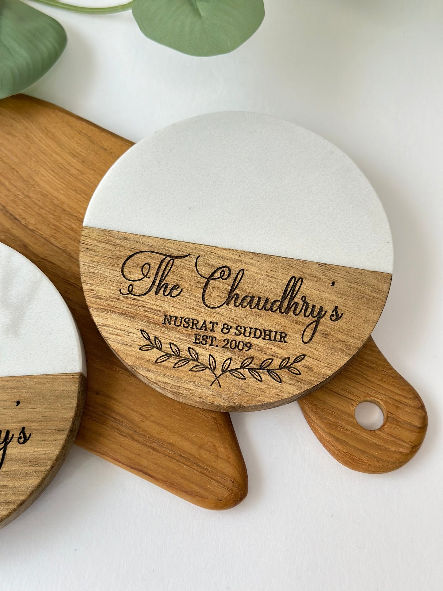 Wooden and Marble Coasters