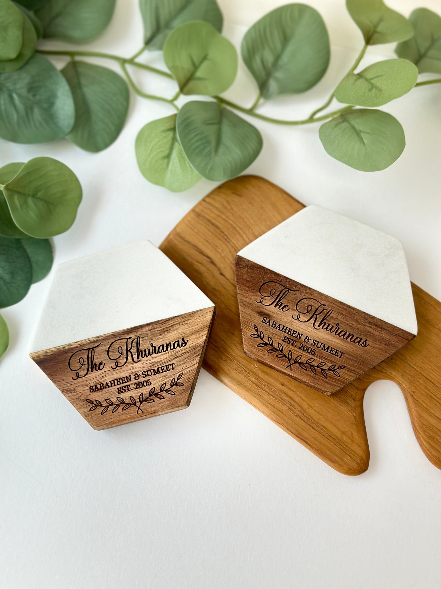 Wooden and Marble Coasters
