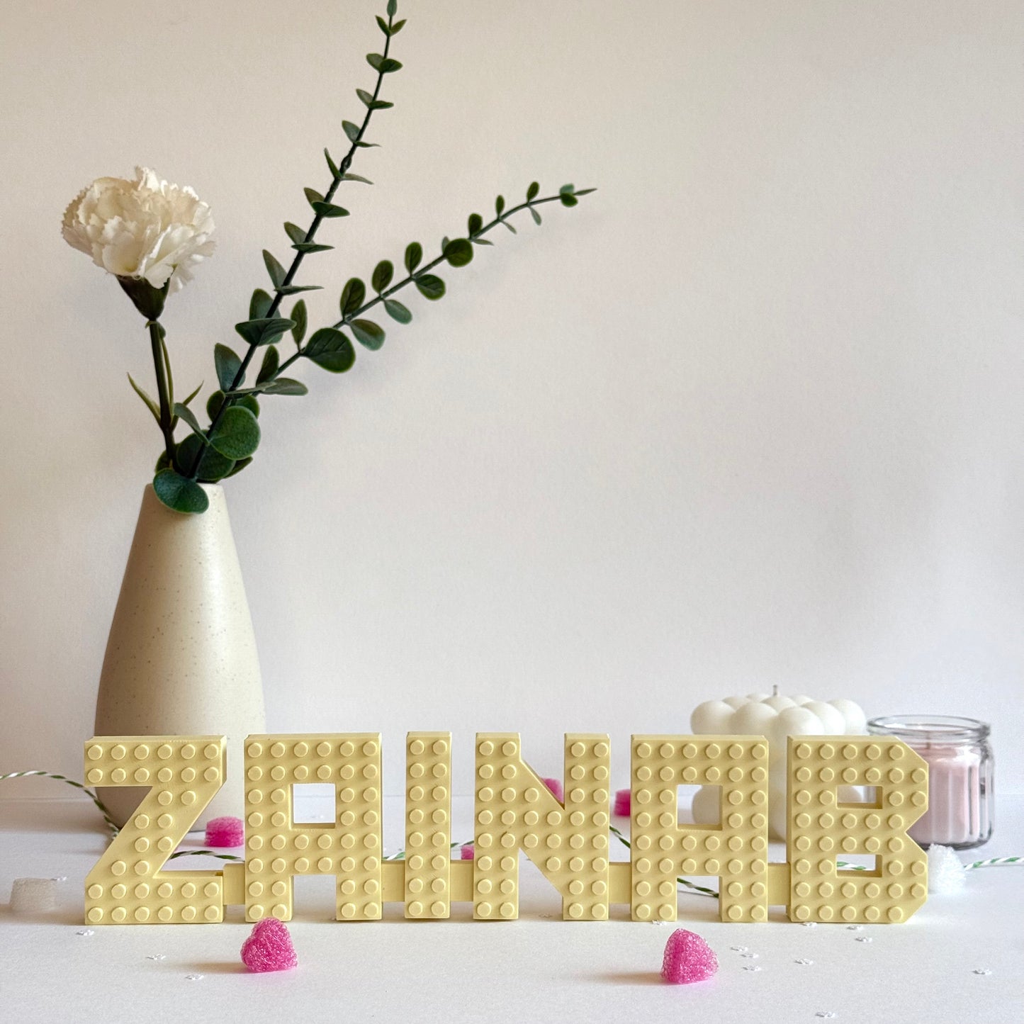 Custom Brick-Style Name Sign | Personalized 3D Building Block Letters
