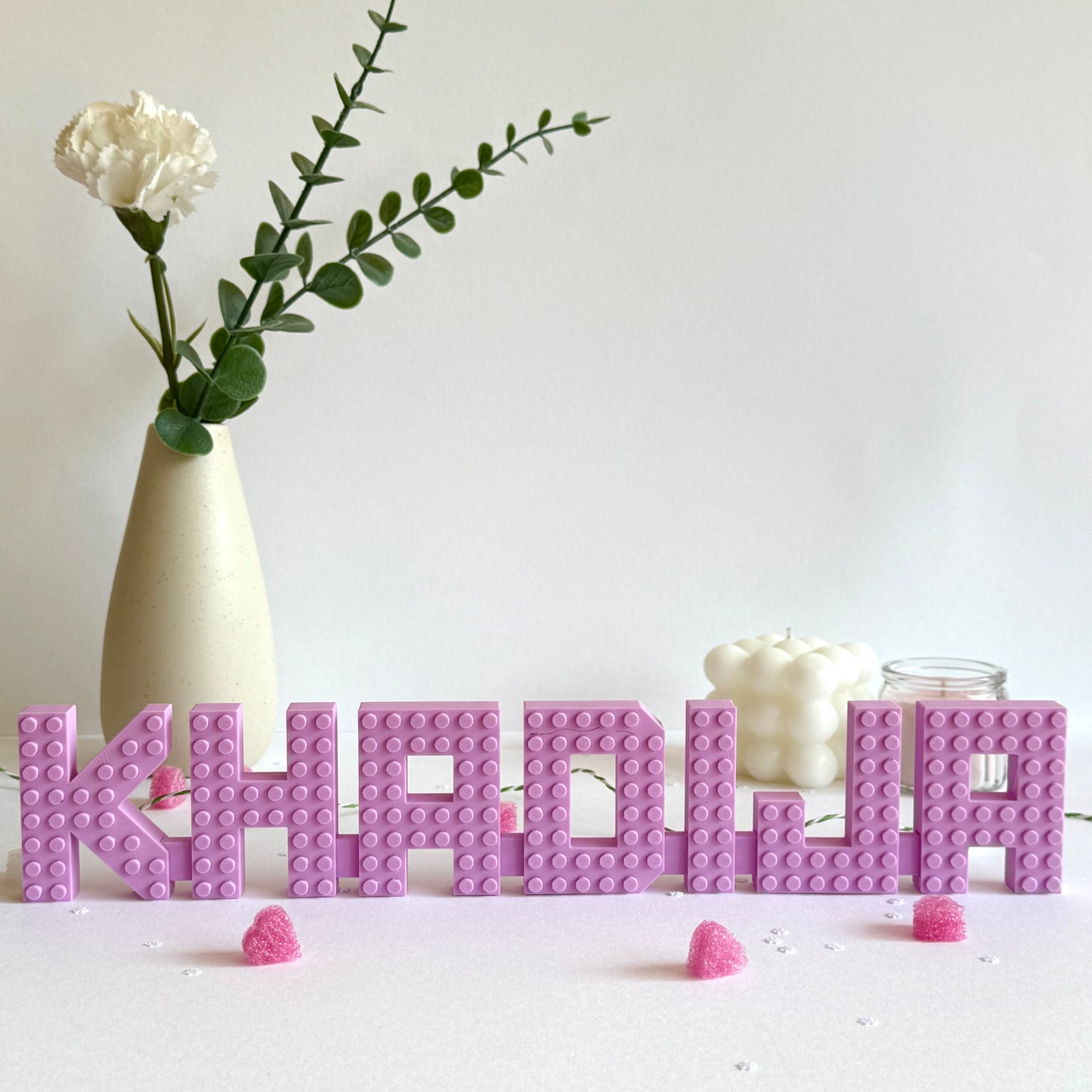 Custom Brick-Style Name Sign | Personalized 3D Building Block Letters