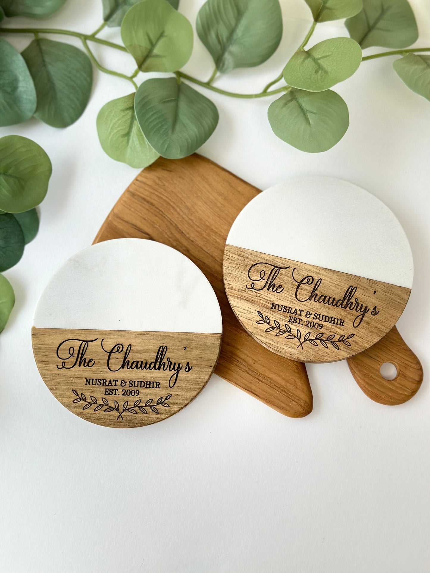 Wooden and Marble Coasters