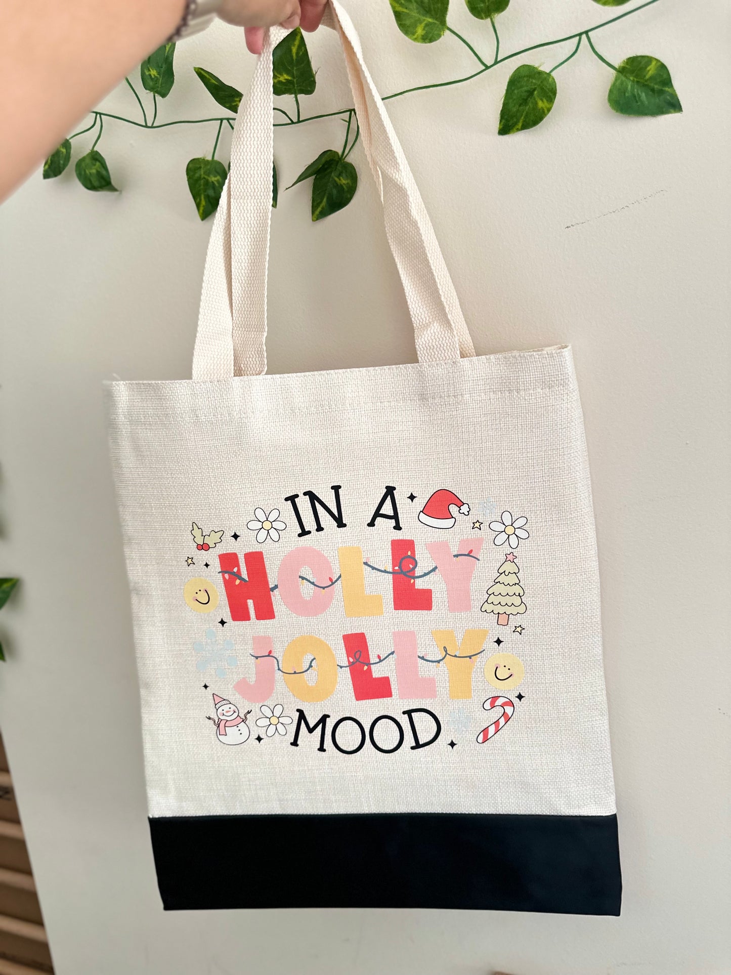 In a Holly Jolly Mood - Canvas bag