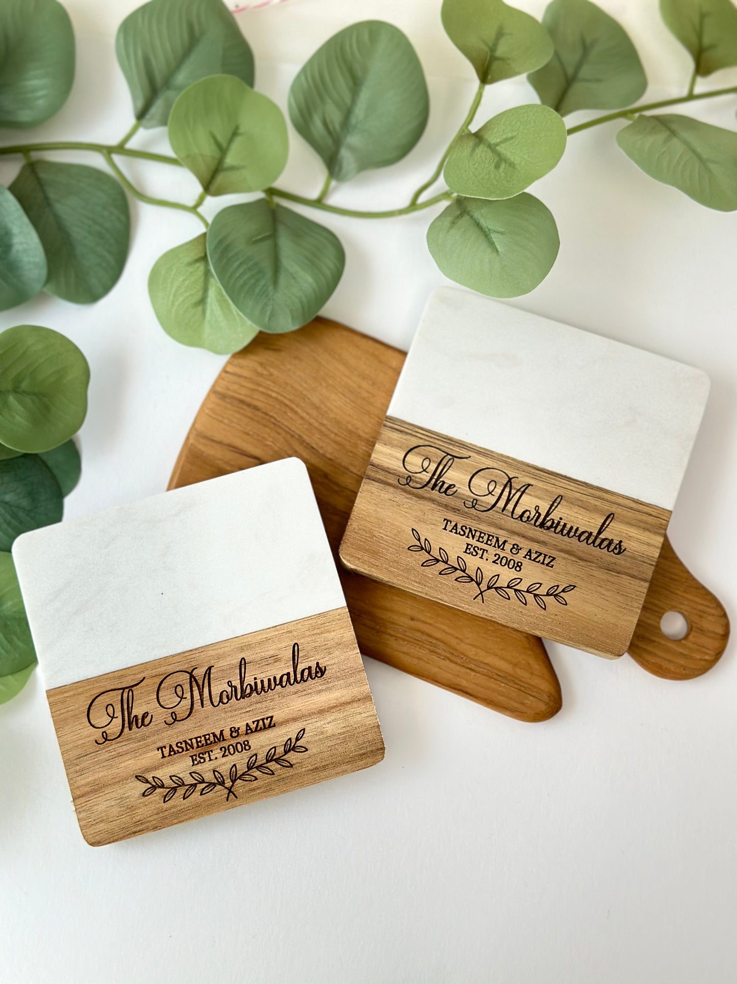 Wooden and Marble Coasters