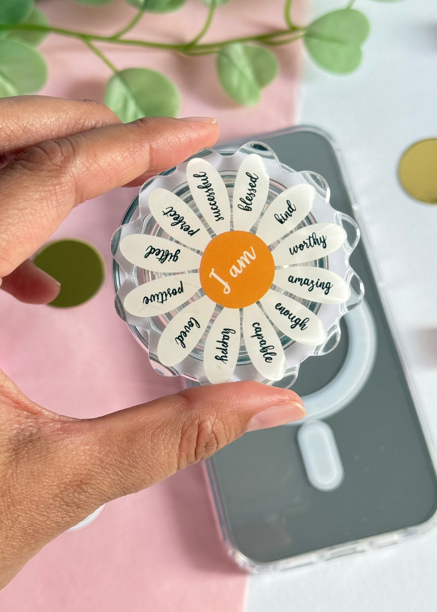 I am - Acrylic phone grip