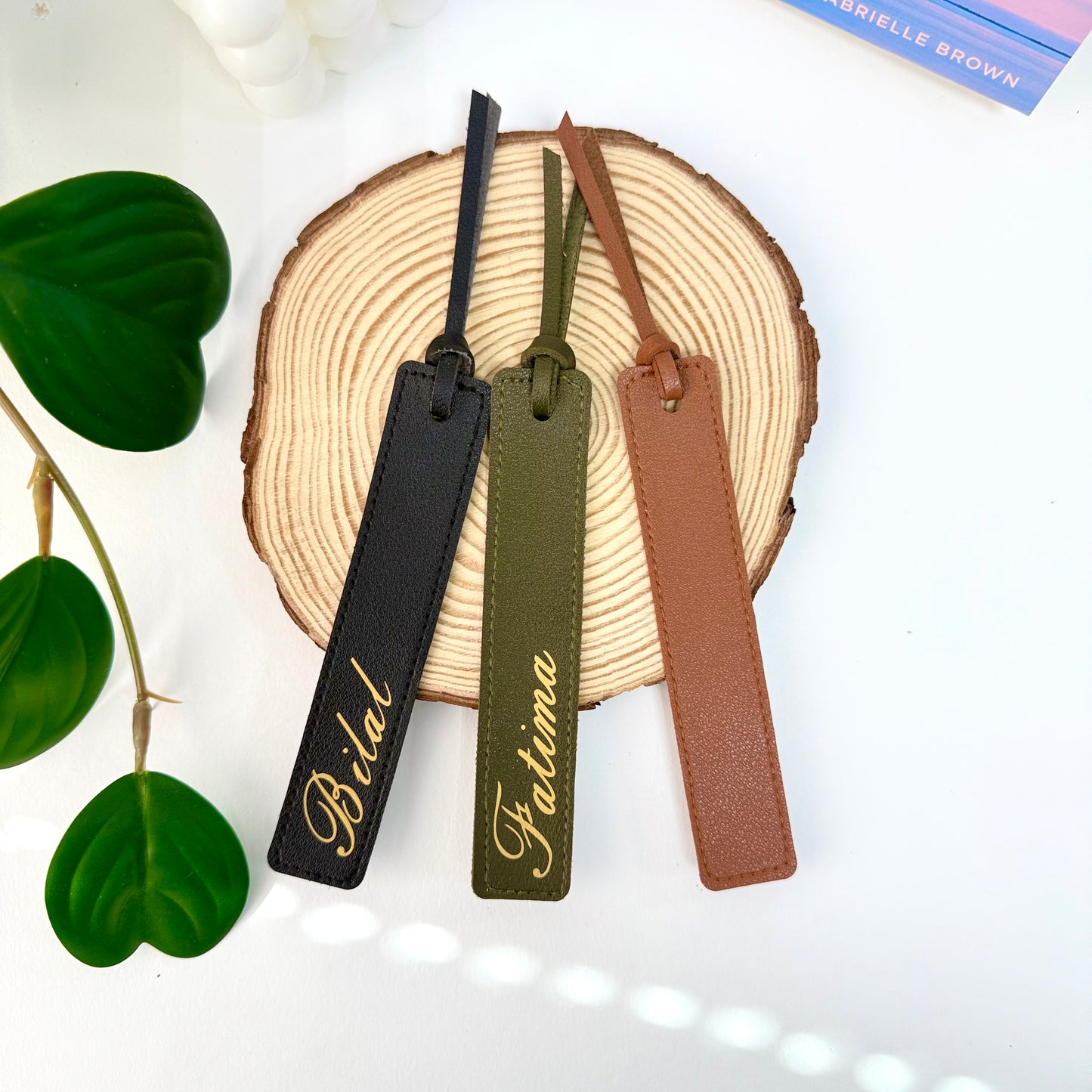 Personalized Leather Bookmark