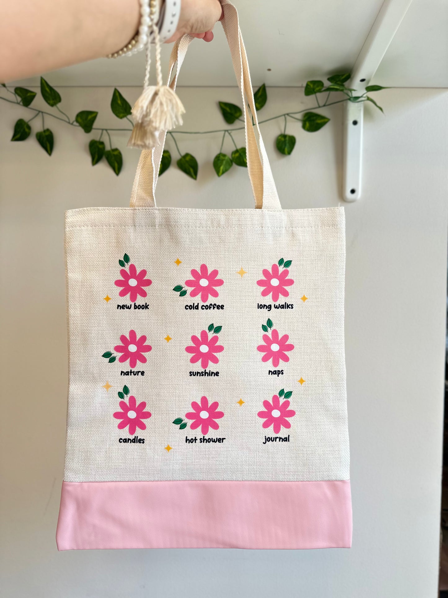 Pink daisies - Canvas bag