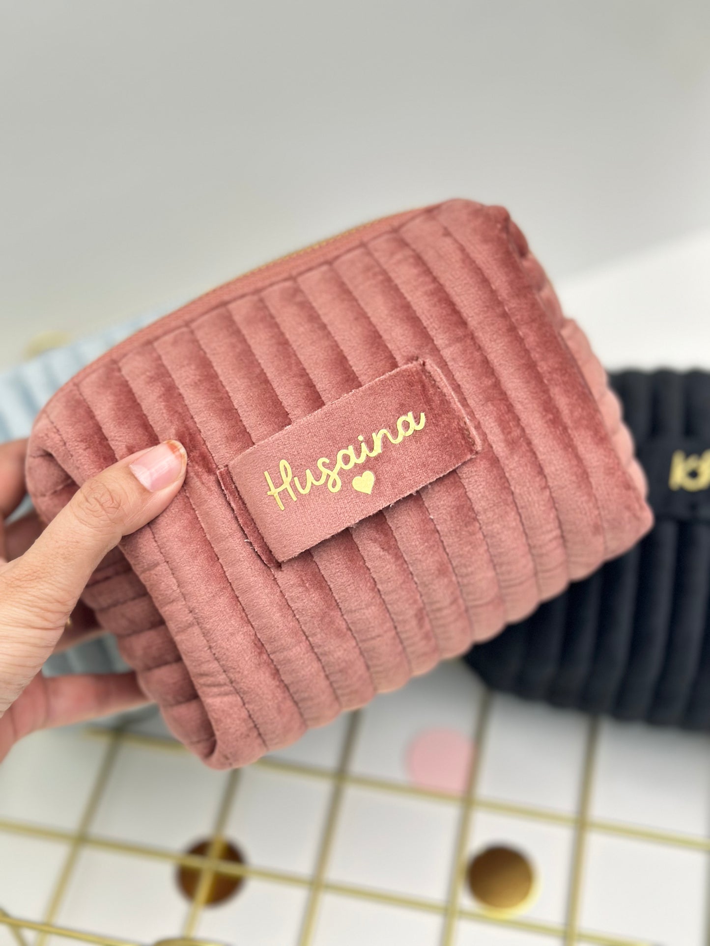 Personalized Velvet Pouch