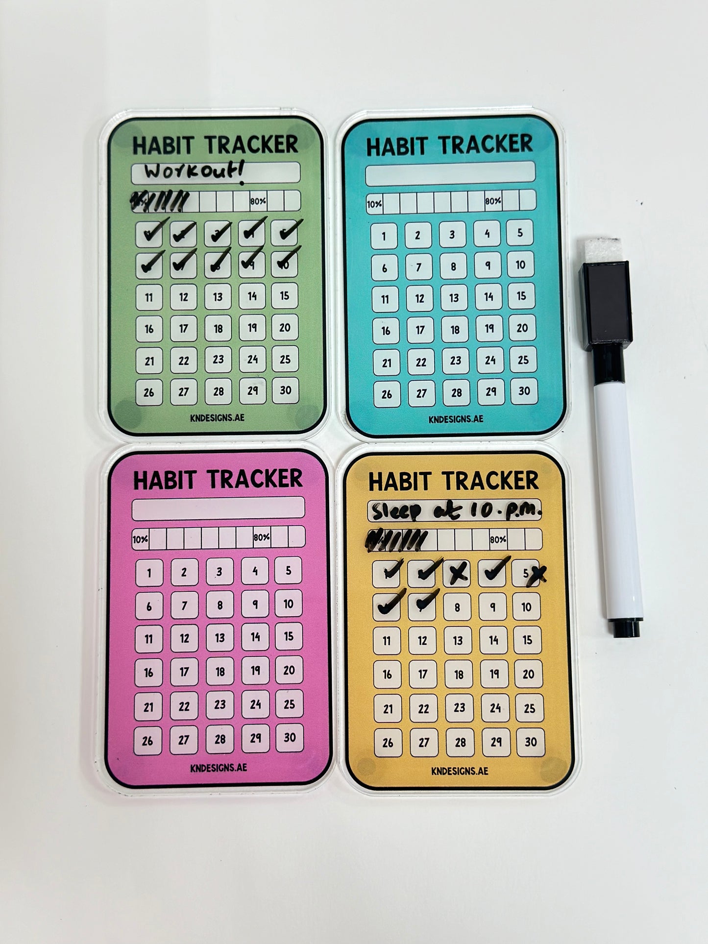 Habit Tracker Magnets