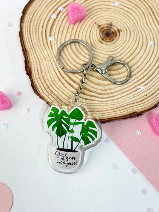 Grow At Your Own Pace - Acrylic keychain