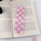 Pink square and daisies - Bookmark