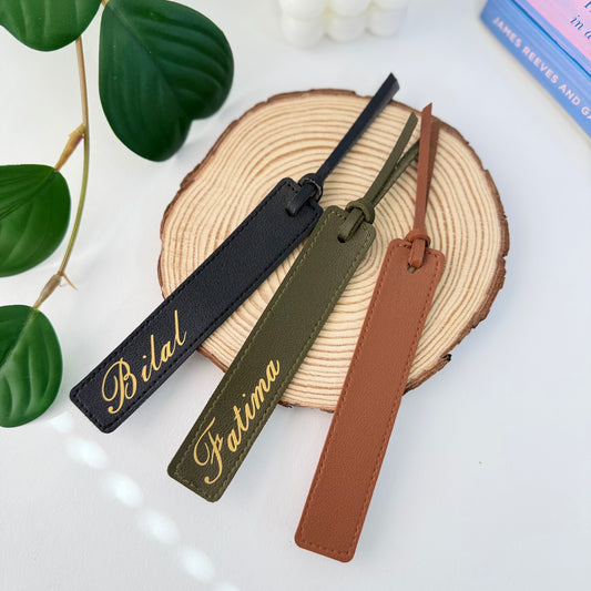 Personalized Leather Bookmark