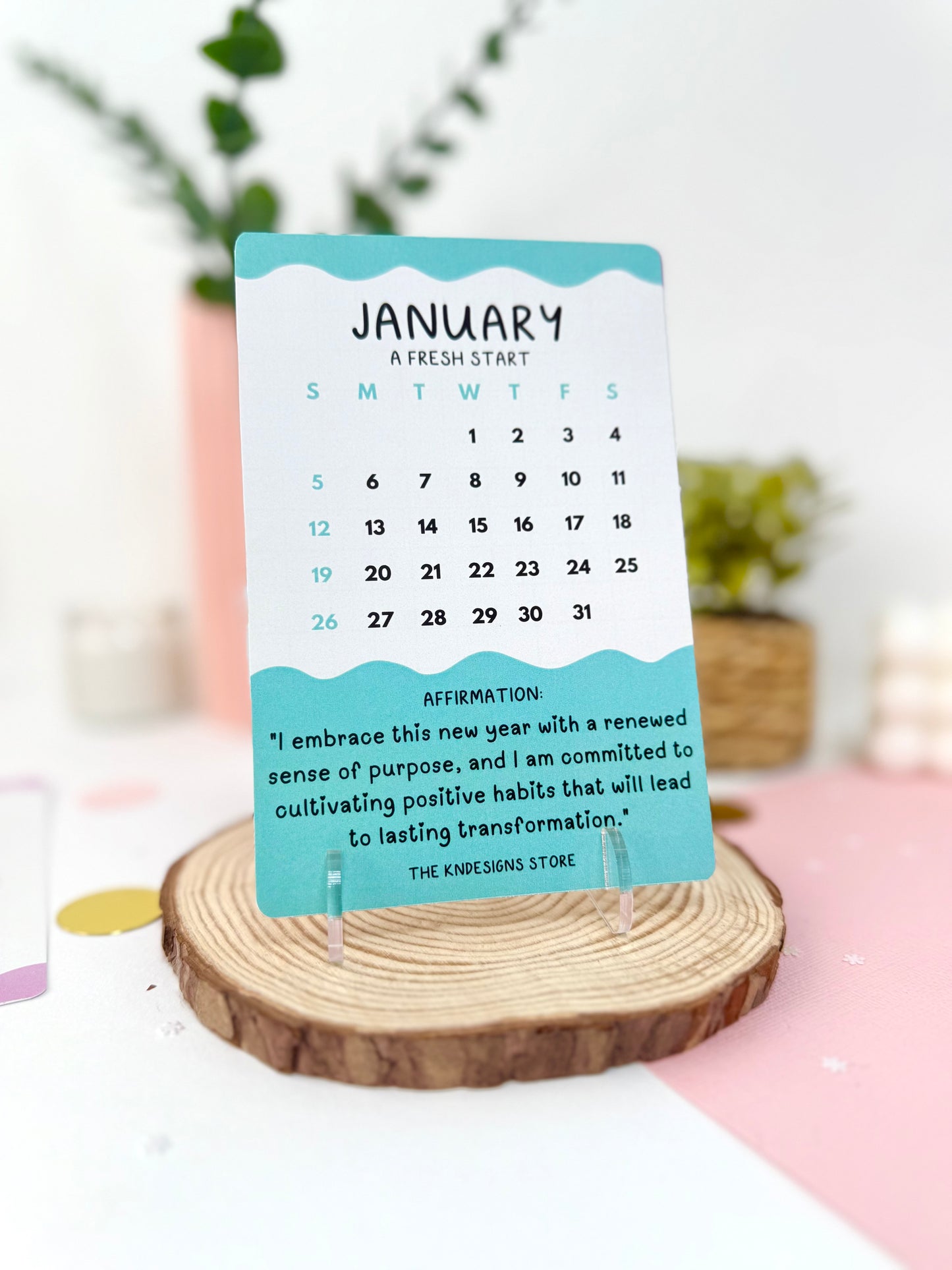 Mini Desk Affirmation Calender