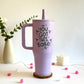 Trendy 40 oz Insulated Tumbler with Handle | Motivational Quote Hydration Mug