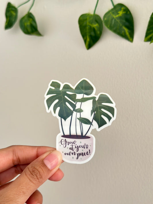 Grow at your own pace Sticker