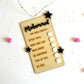 Personalized Wooden Kids Chore Chart | Daily Task and Responsibility Checklist