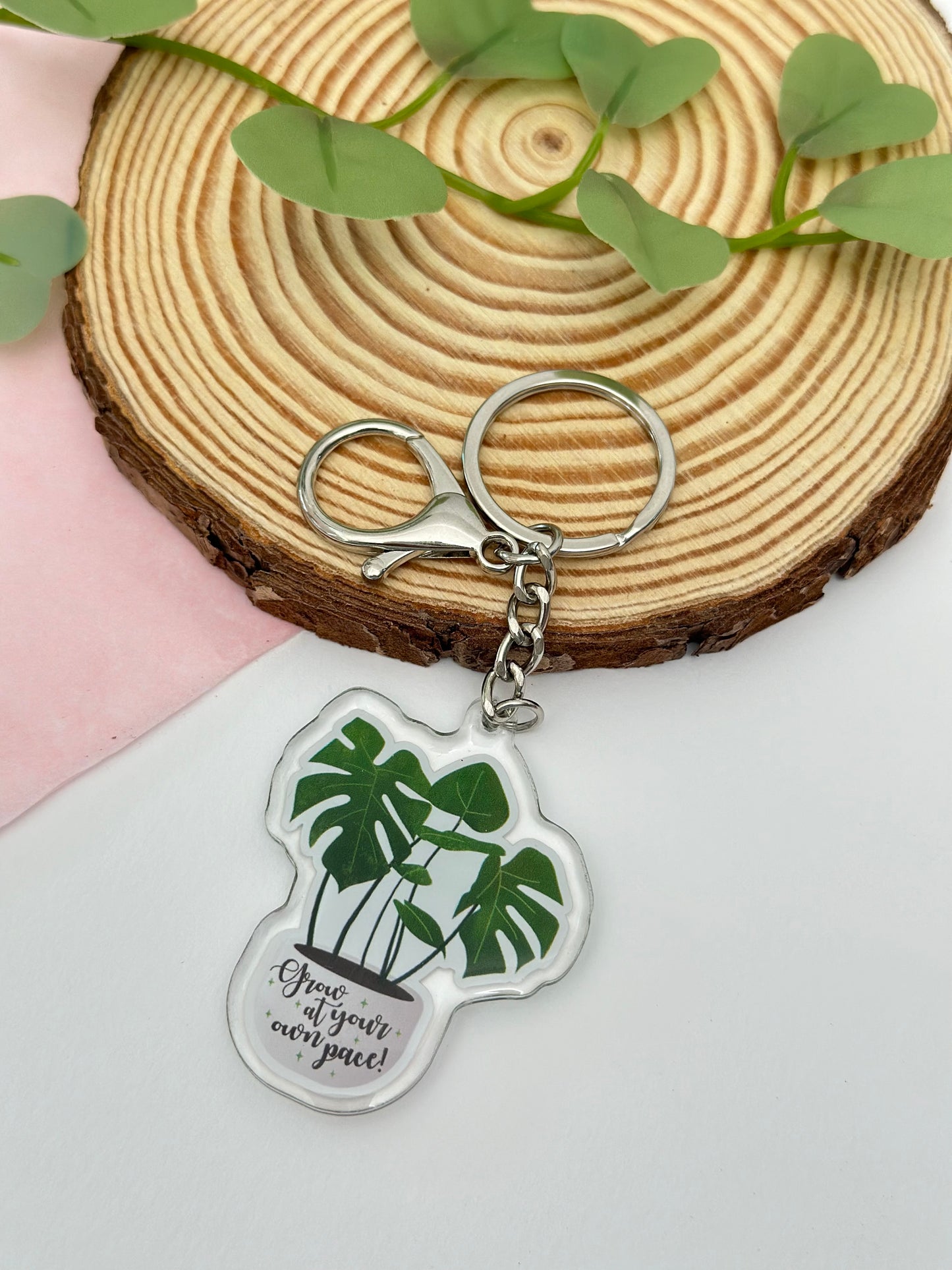 Grow At Your Own Pace - Acrylic keychain