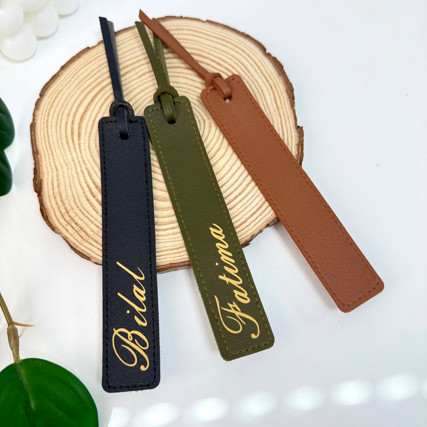 Personalized Leather Bookmark