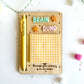 Brain Dump | Motivational Wooden Memo Board with Sticky Notes & Pen | Desk Organizer Gift