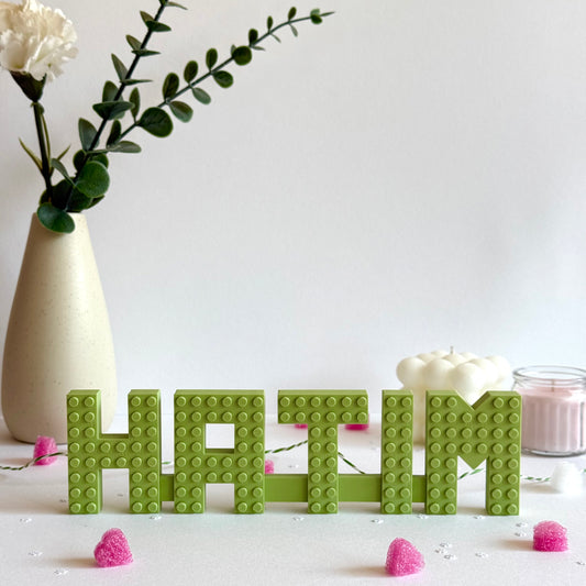 Custom Brick-Style Name Sign | Personalized 3D Building Block Letters