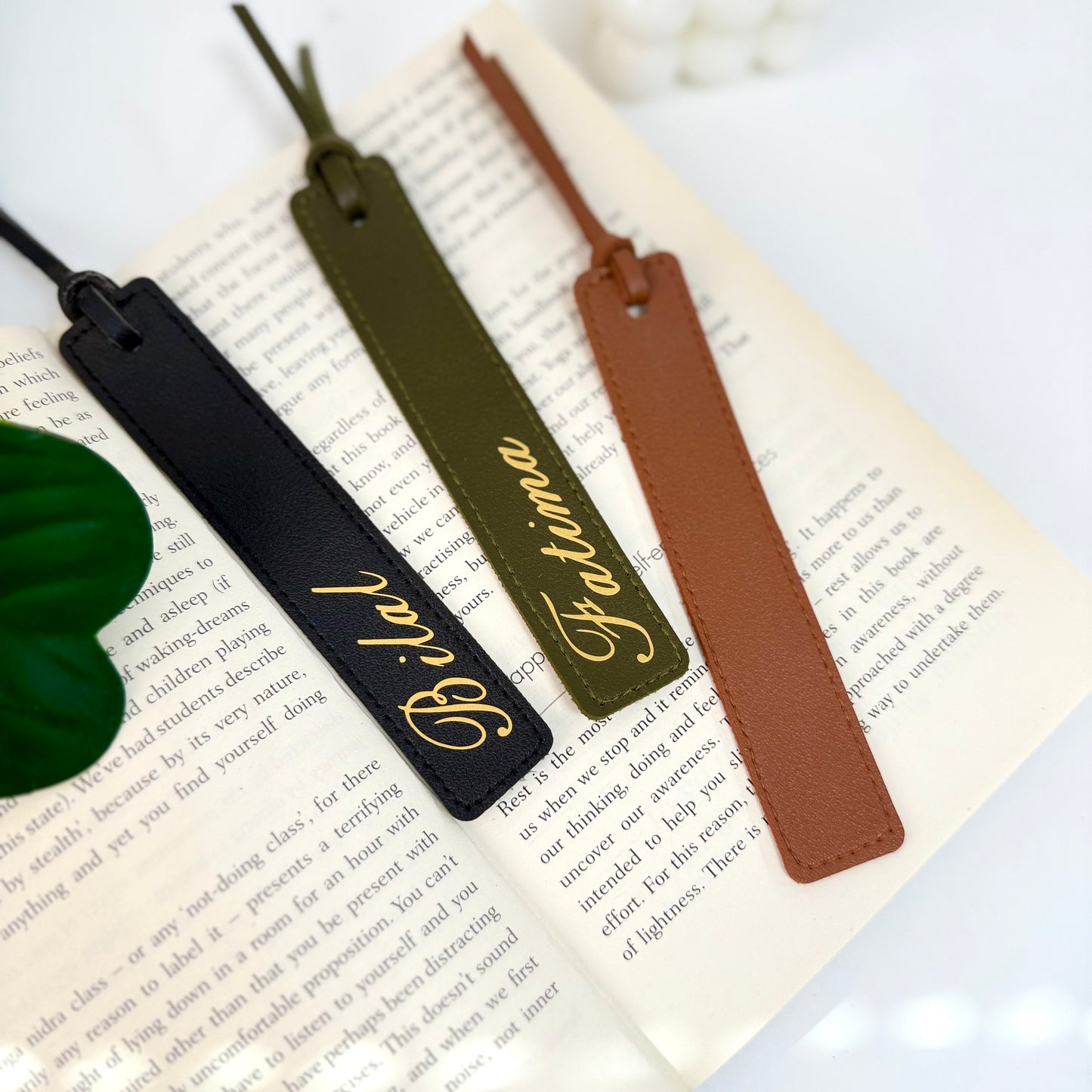 Personalized Leather Bookmark