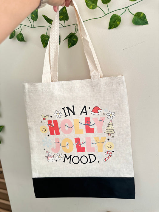 In a Holly Jolly Mood - Canvas bag