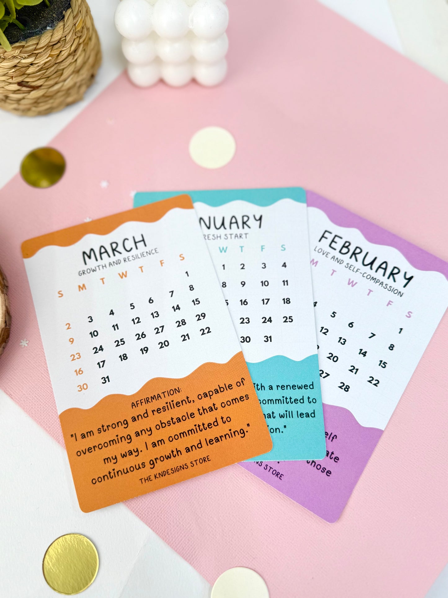 Mini Desk Affirmation Calender