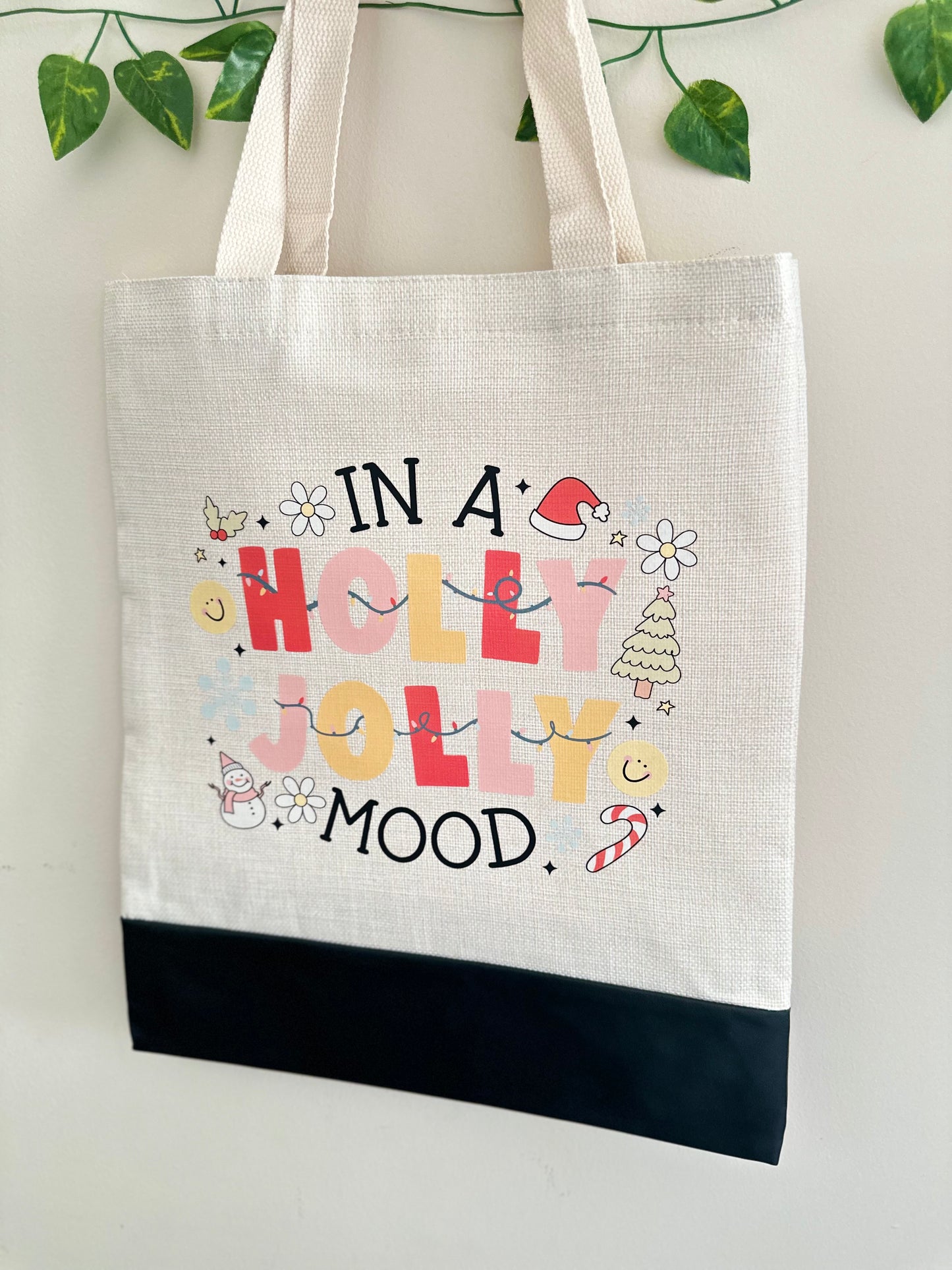 In a Holly Jolly Mood - Canvas bag
