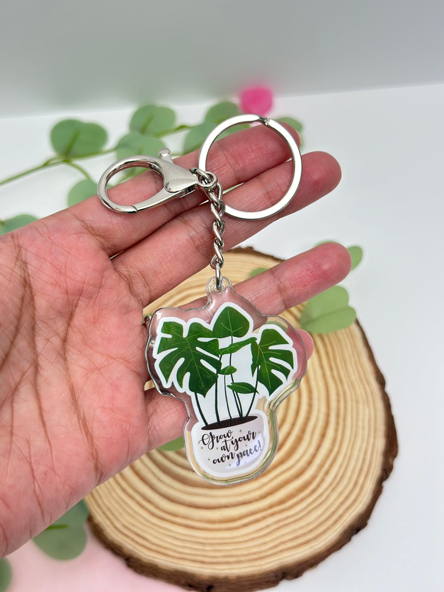 Grow At Your Own Pace - Acrylic keychain