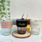Reusable Glass Cup with Leather Sleeve