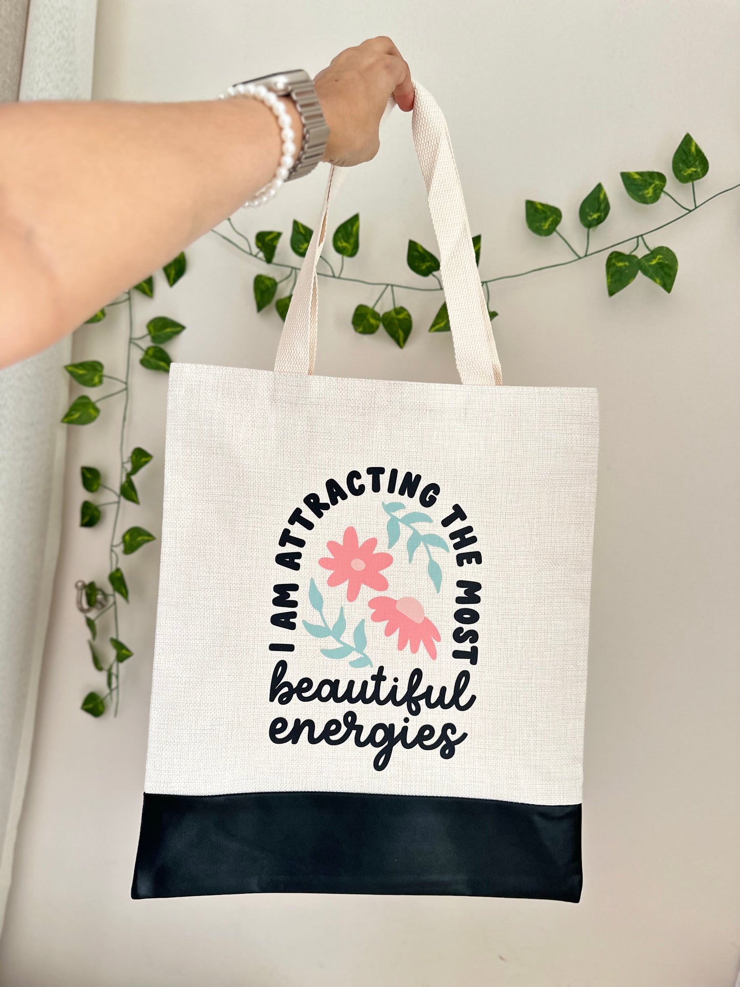 I am Attracting the most beautiful energies - Canvas bag